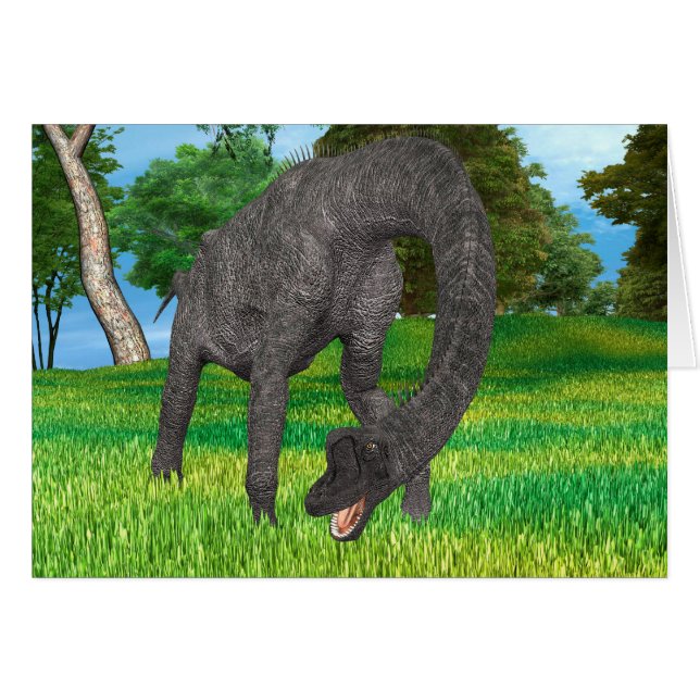 Cartão Dinossauro Brachiosaurus (Frente Horizontal)