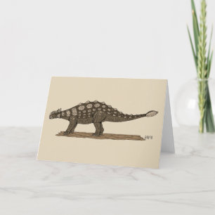 Cartão Dinossauro Cretáceo Ankylosaurus