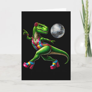 Cartão Dinossauro Dançante Engraçado1