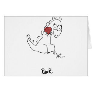 Cartão Dinossauro de Rawr!