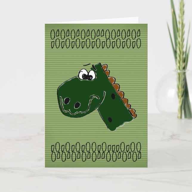 Cartão Dinossauro do aniversário (Frente)