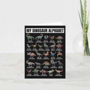 Cartão Dinossauro Engraçado Abc Para Meninos Dino Lovers