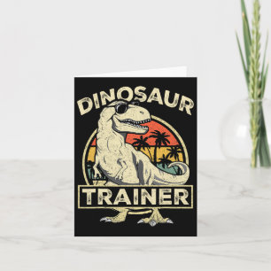 Cartão Dinossauro Formador Figurino de Halloween Retro Di
