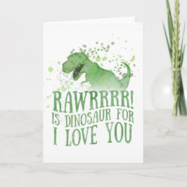 Cartão Dinossauro para "Eu te amo"