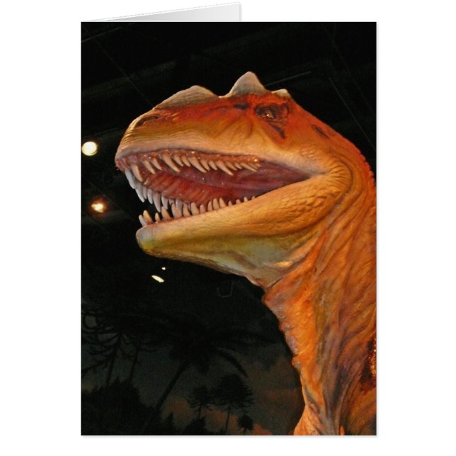 Cartão Dinossauro Pré-Histórico (Frente)