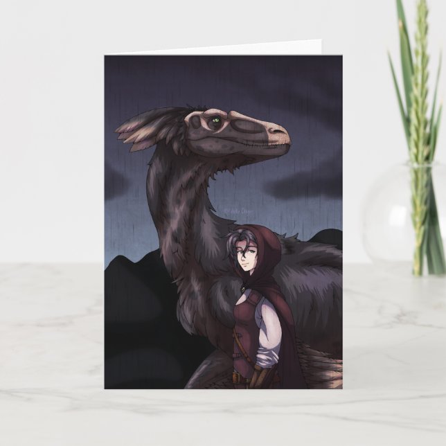 Cartão Dinossauro Rainha (Frente)
