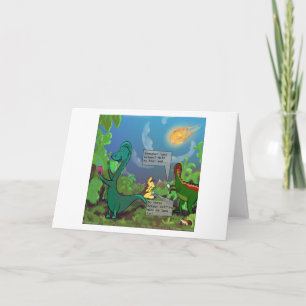 Cartão Dinossauro Selfie Engraçado