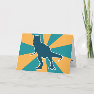 Cartão Dinossauro T-rex dinossauro colorido dino jurássic