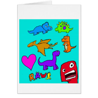 Cartão Dinossauros!