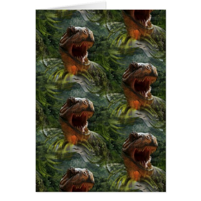 Cartão dinossauros jurássicos (Frente)