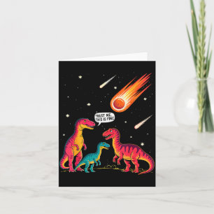 Cartão Dinossauros Meteorito Sarcástico Isso Está Bem Eng