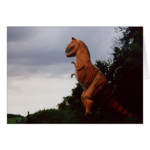Cartão Dinossauros que vagueiam a terra