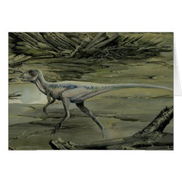 Cartão Dinossauros Vintage, um Hypsilophodon do Cretáceo