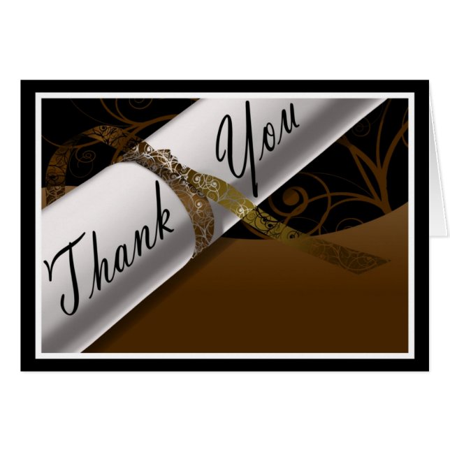 Cartão Diploma Brown e Branco (Frente horizontal)