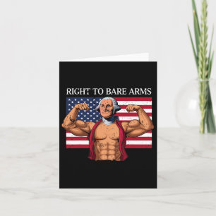 Cartão Direito À Bare Arms George Washington Bodybuilder