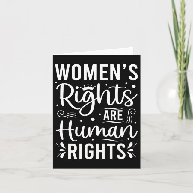 Cartão Direitos das mulheres são direitos humanos (Frente)