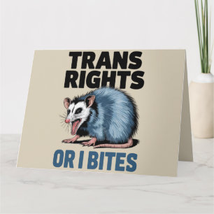 Cartão Direitos Trans Ou Eu Morde Gay Engraçado Orgulho L