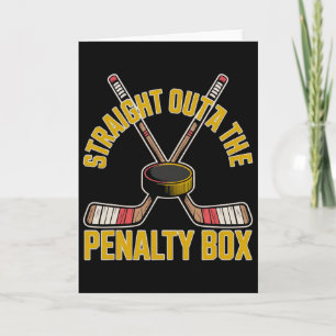 Cartão Direto da Caixa de Penalidade Design de Hockey