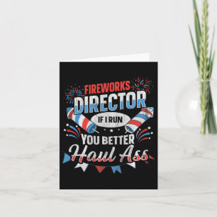 Cartão Diretor De Fogos De Artifício Funny 4 De Julho