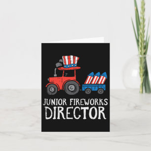 Cartão Diretor de Fogos de Artifício Trator 4 de Julho Me