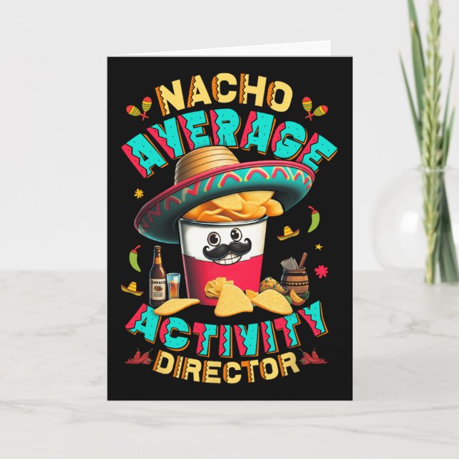 Cartão Diretor Nacho Atividade Média Diretor Cinco De  (Frente)