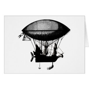 Cartão Dirigível do pirata de Steampunk