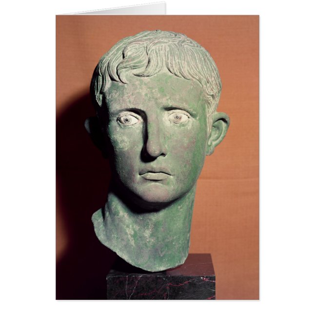 Cartão Dirija de uma estátua completa do comprimento do (Frente)