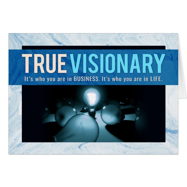 Cartão Dirija obrigados, você são um visionário (Frente Horizontal)