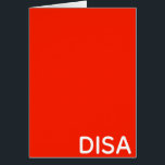 Cartão Disa Red Color name<br><div class="desc">Disa Red Color name</div>