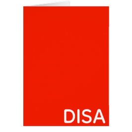 Cartão Disa Red Color name