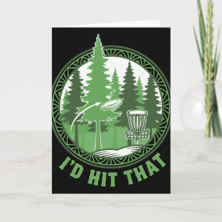 Cartão Disc Golf Basket Flying Disc Id Hit That Funny 