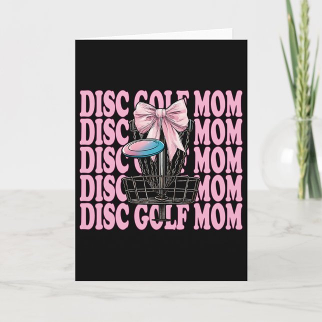Cartão Disc Golf Mãe Mãe Dia das Mães Discgolf Coquette (Frente)