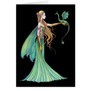 Cartão Disciplina do Dragão Leiteiro Verde por Molly Harr