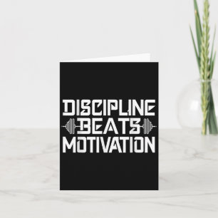 Cartão Discipline Beats Motivation _—