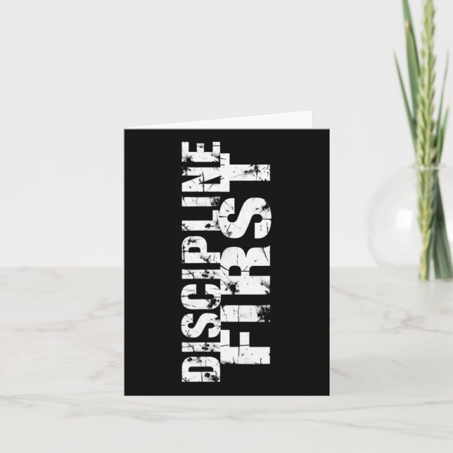 Cartão Discipline Beats Motivation1 (Frente)