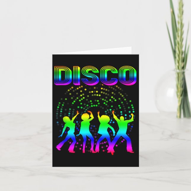 Cartão Disco 70s Disco Thirt Vintage Retro Dancing (Frente)