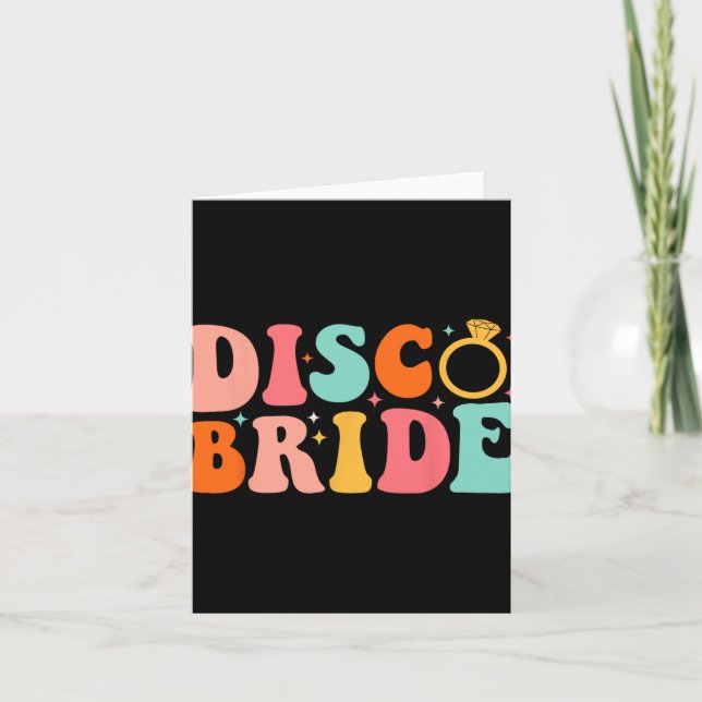 Cartão Disco Bride Future Mrs Groovy Retro Bachelorette P (Frente)