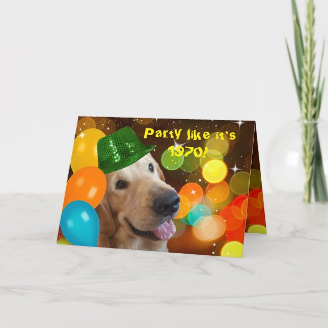 Cartão Disco de aniversário de 70 anos (Frente)