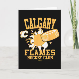 Cartão Disco de Hockey Calgary Flames Estoura Vermelho Li