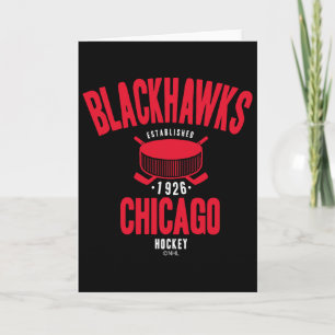 Cartão Disco de hóquei Chicago Blackhawks preto oficialme