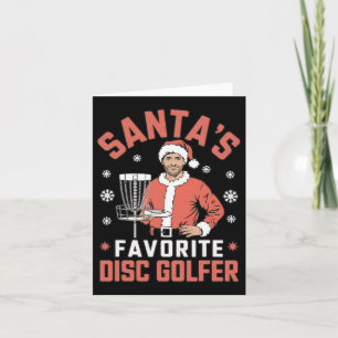 Cartão Disco Engraçado Golf Christmas Men Xmas Disk Golf