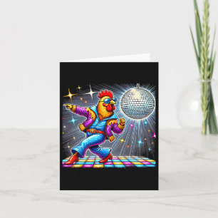 Cartão Disco estético de dança de frango