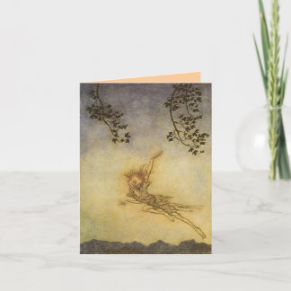 Cartão Disco, um Sprite Notecard Arthur Rackham