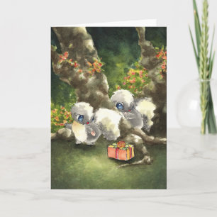 Cartão Discos com um presente