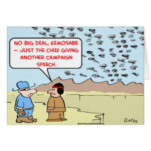 Cartão discurso de campanha solitário da guarda florestal