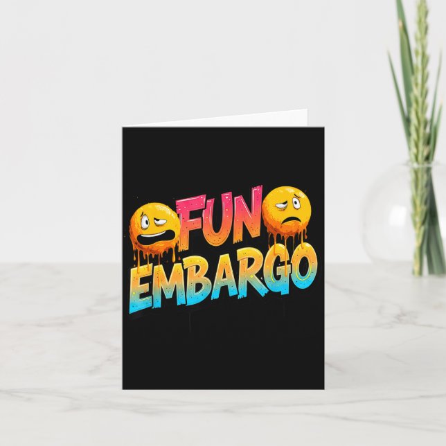 Cartão Discurso de Embargo de Piada Divertida para Amante (Frente)