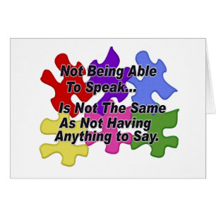 Cartão Discurso do autismo