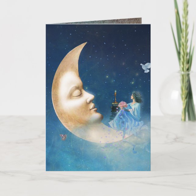 Cartão Discussão com placa de lua (Frente)