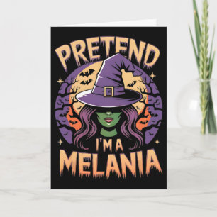 Cartão Disfarce de Melania Fácil Fantasia de Halloween Tr