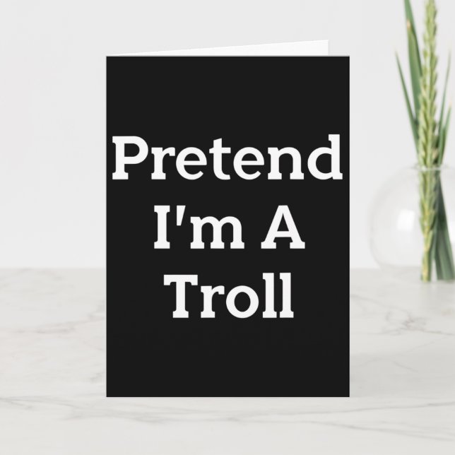 Cartão Disfarce de Troll para Festa Engraçada de Hallowee (Frente)